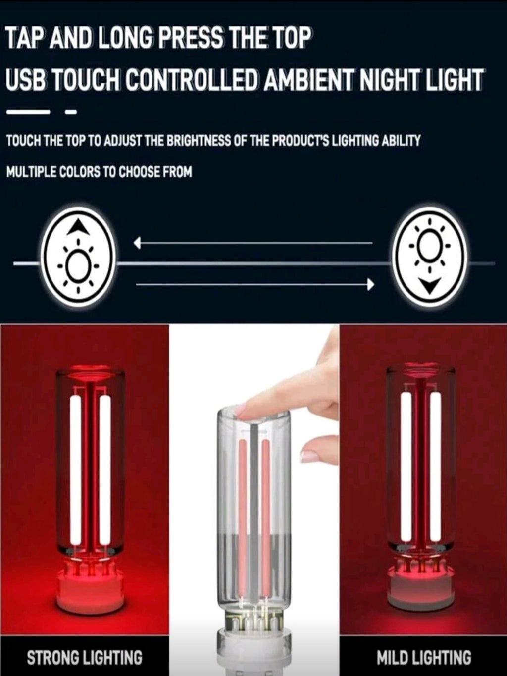 USB car atmosphere lights touch control