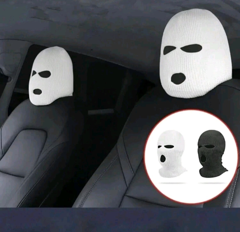 Mask car seat headrest cover