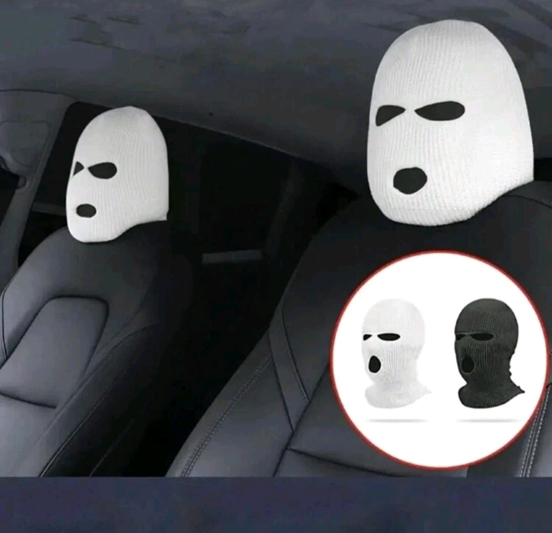 Mask car seat headrest cover