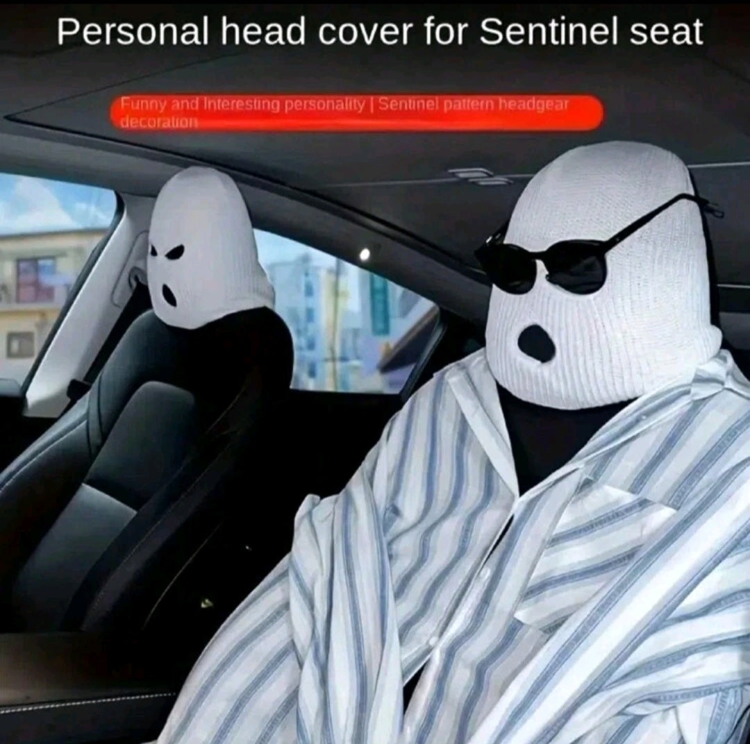 Mask car seat headrest cover