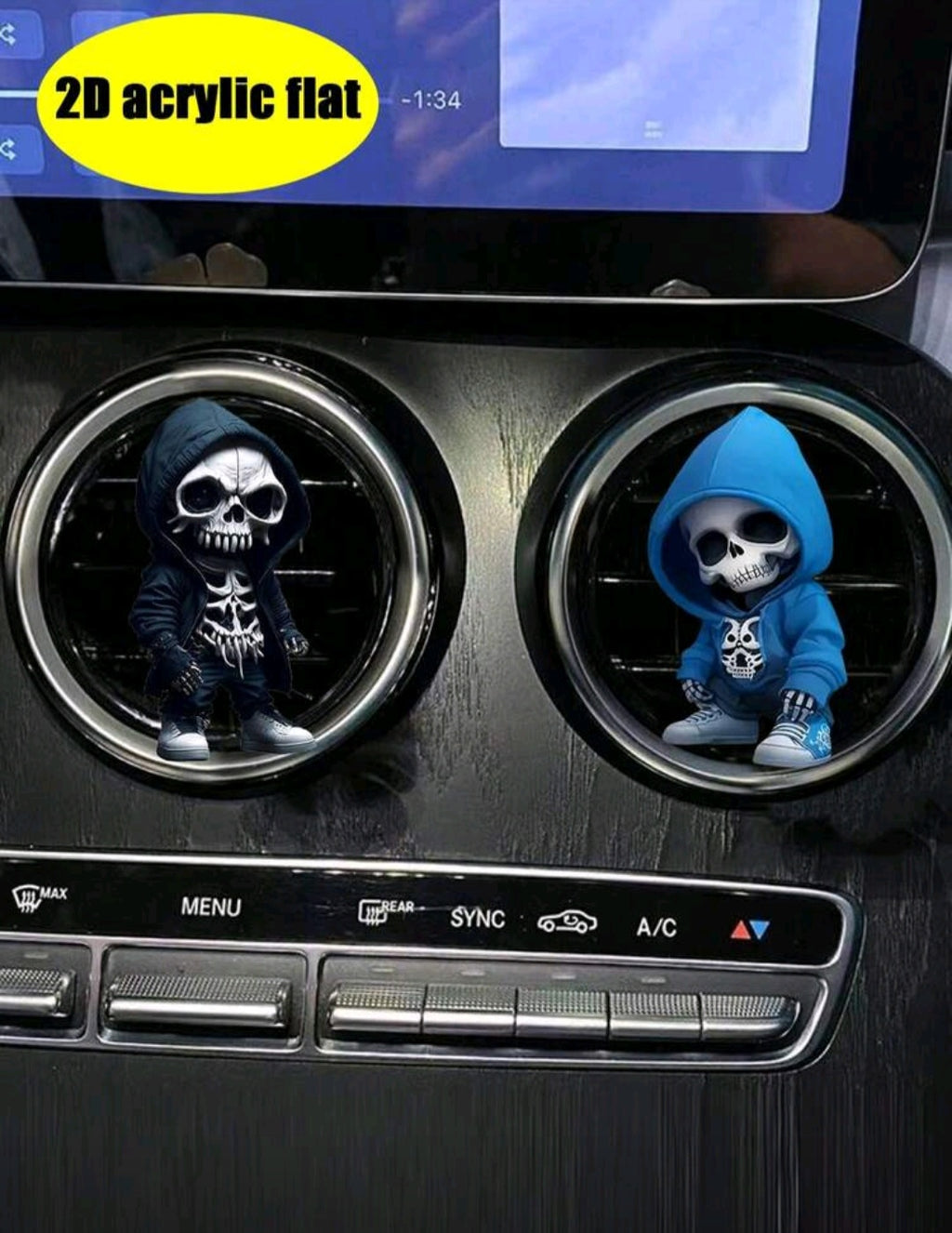 Skeleton air vent accessory & air freshener