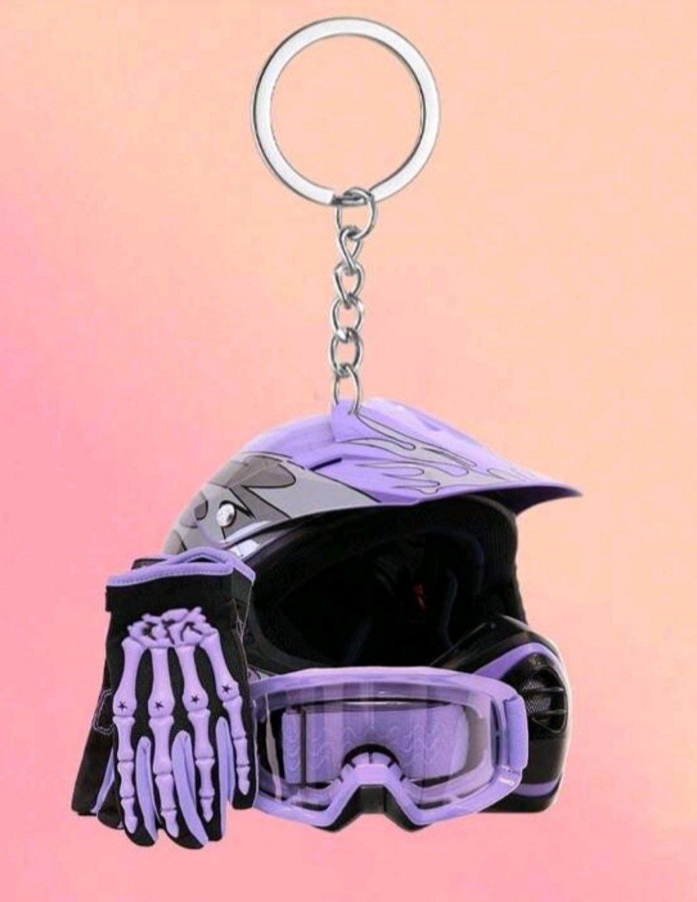 racing helmet key chain