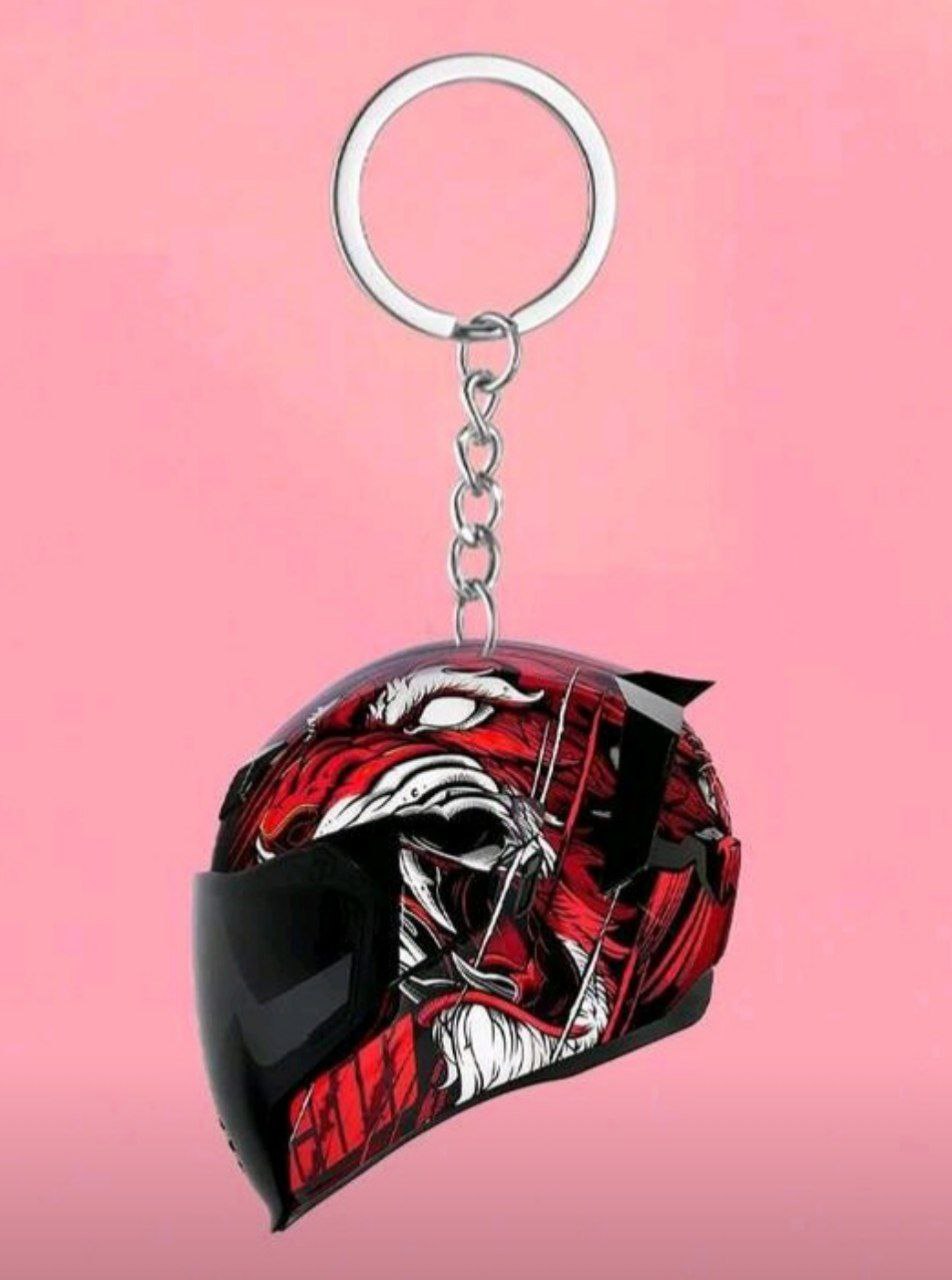 racing helmet key chain