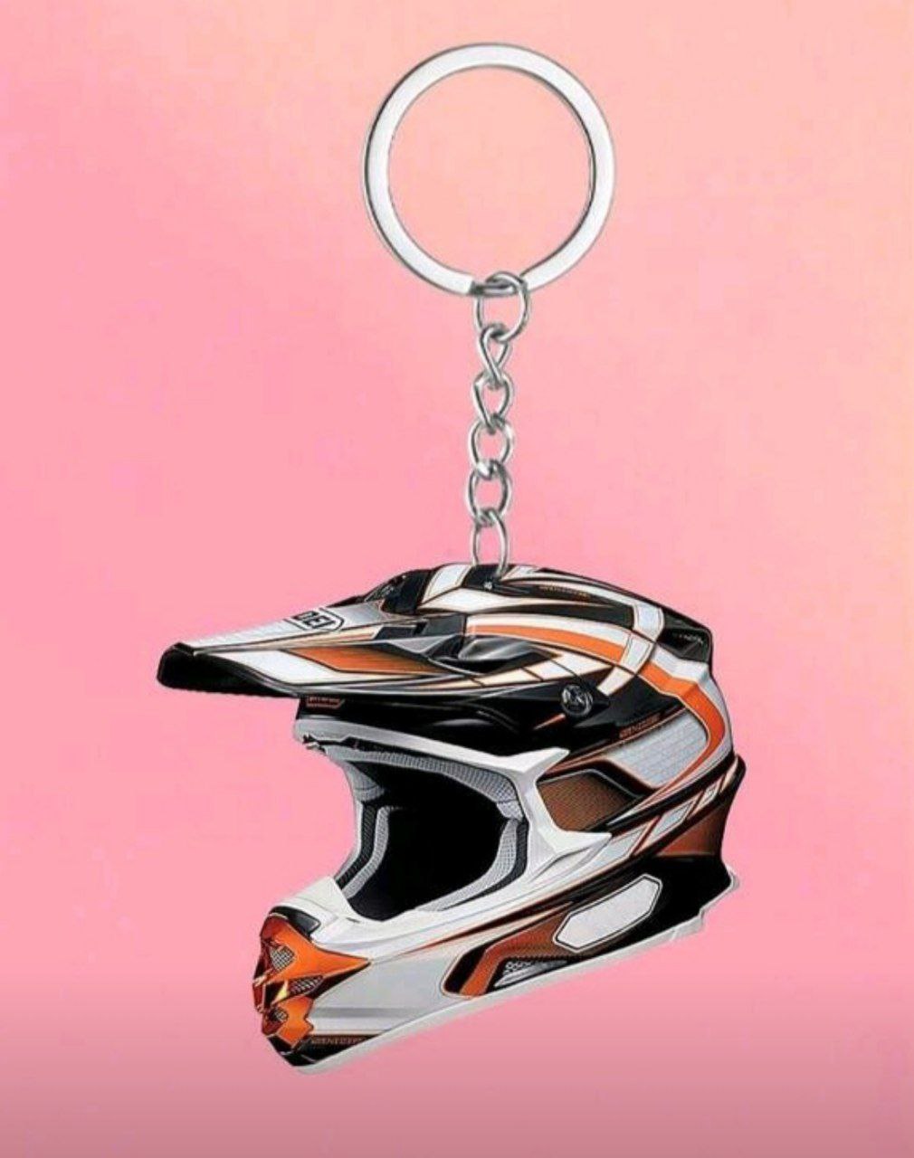 racing helmet key chain