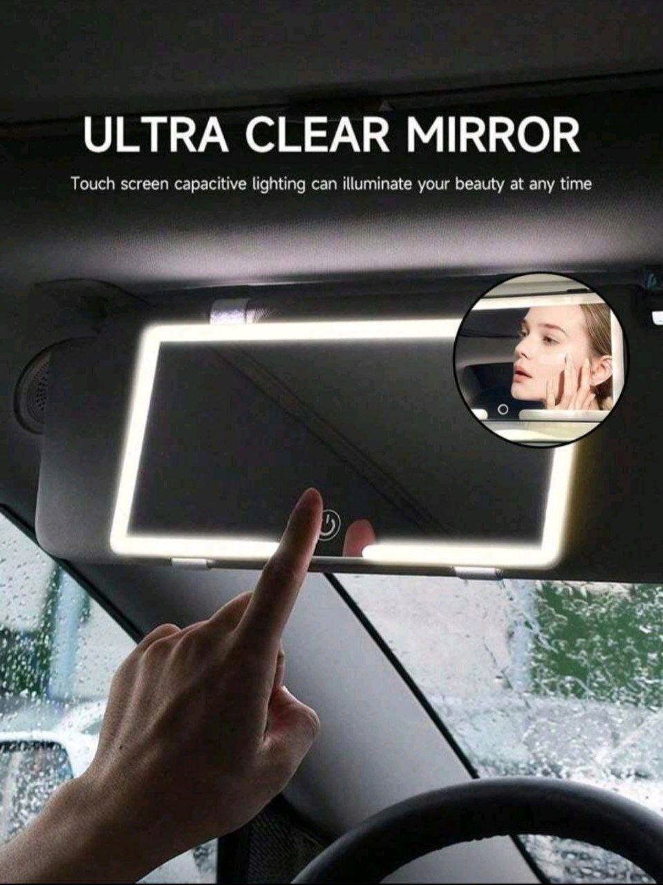 LED Car Sun Visor Makeup Mirror