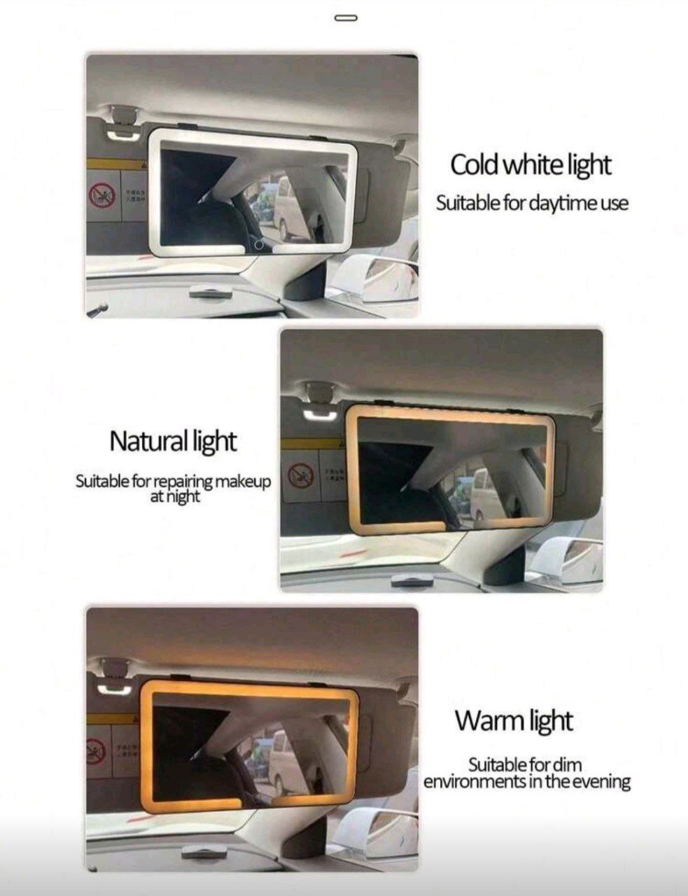 LED Car Sun Visor Makeup Mirror